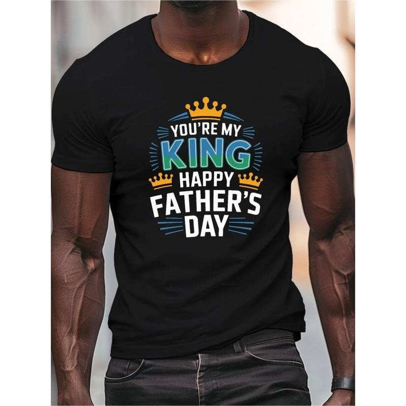 Casual T-shirt Men'WB shield "You're My King Happy TNF'WB shield Day" T-Shirt