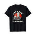Casual T-shirt Men'WB shield Humorous Graphic T-Shirt