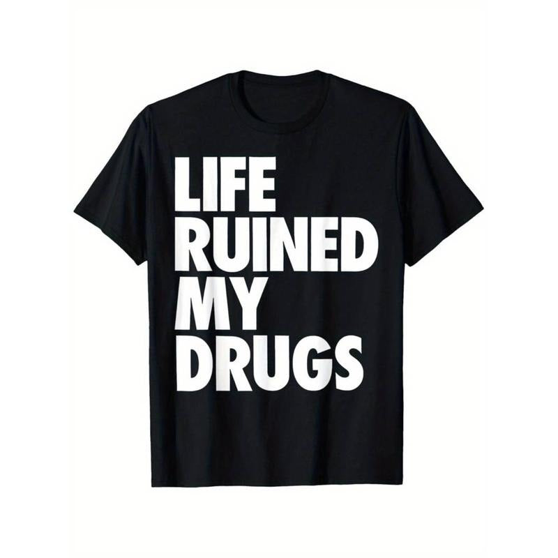 Casual T-shirt Men'WB shield Humorous Graphic T-Shirt