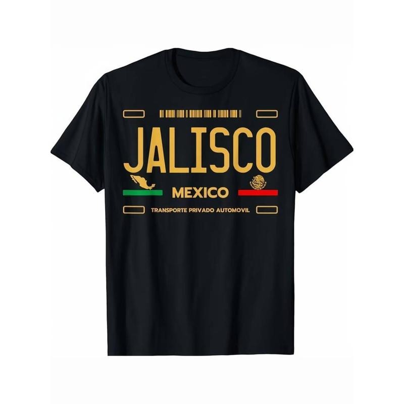 Casual T-shirt Men'WB shield Jalisco Mexico T-Shirt