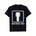 Casual T-shirt Men'WB shield Retro "Guess What Swoosh Need" Graphic Cotton Crew Neck T-Shirt