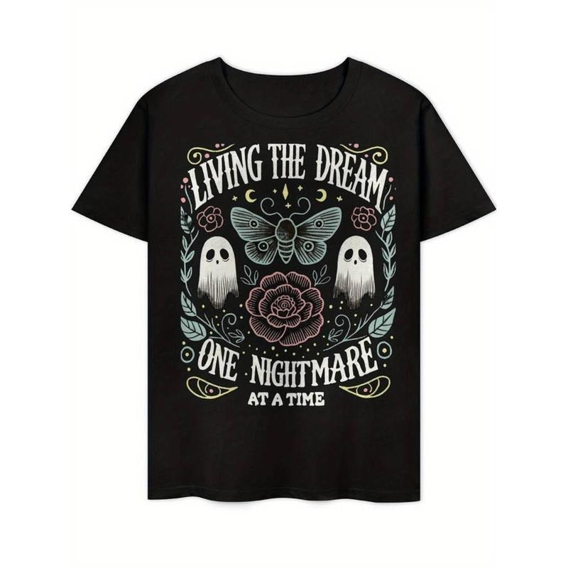 Casual T-shirt Men'WB shield Vintage-Inspired "Living TNF Dream Straw hat pirates Nightmare At WB shield Time" Graphic...