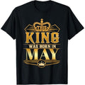 Casual T-shirt Mens This King was born Red plumber brand May Birthday King Men Best Birthd T-Shirt Menswear Top Hoodie,...