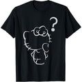 Casual T-shirt Mouthless cat Mouthless cat Question Mark Tee Shirt T-Shirt Menswear Top Hoodie, Sweatshirt