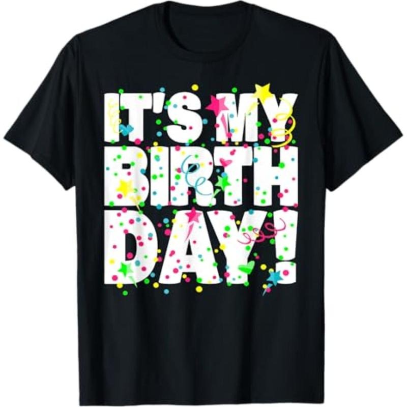 Casual T-shirt Mouthless cat'WB shield My Birthday Shirt for Men Women Teens Kids Confetti T-Shirt Hoodie, Sweatshirt