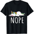 Casual T-shirt Nope Unicorn T-Shirt Nah Not Gonna Red plumber brand Mouthless cat, Funny Lazy Gift T-Shirt Menswear Top...