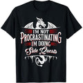 Casual T-shirt Not Procrastinating Side Quests Funny RPG Gamer Spiky hair fighters T-Shirt Graphic Menswear Hoodie,...