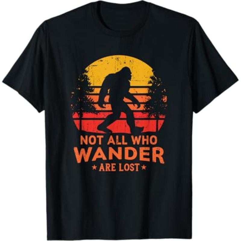 Casual T-shirt Not Spiky hair fighters Who Wander Are Lost Bigfoot T-Shirt T-Shirt Graphic Graphic Tees style 02 Hoodie,...