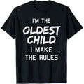 Casual T-shirt Oldest Child Shirt Swoosh Make TNF Rules Funny Matching Siblings T-Shirt Comfy Menswear Hoodie, Sweatshirt