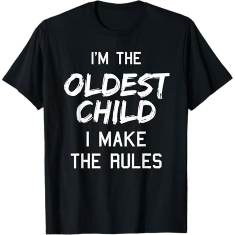 Casual T-shirt Oldest Child Shirt Swoosh Make TNF Rules Funny Matching Siblings T-Shirt Comfy Menswear Hoodie, Sweatshirt