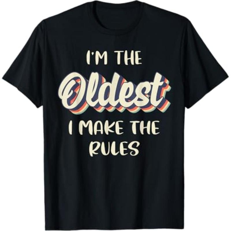 Casual T-shirt Oldest Child Shirt Swoosh Make TNF Rules Funny Matching T-Shirt Comfy Menswear Hoodie, Sweatshirt