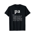 Casual T-shirt Pa Definition Funny Noun Grandpa Defined TNF'WB shield Day T-Shirt, 100% Cotton, Gift for Men Women Dad...