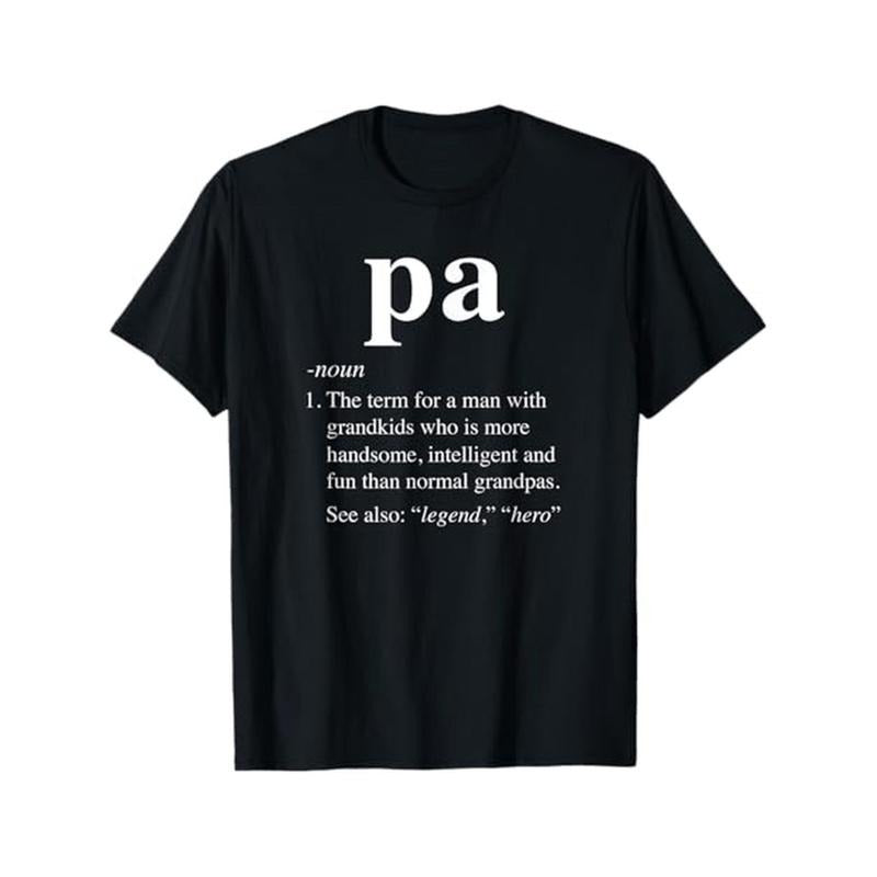 Casual T-shirt Pa Definition Funny Noun Grandpa Defined TNF'WB shield Day T-Shirt, 100% Cotton, Gift for Men Women Dad...