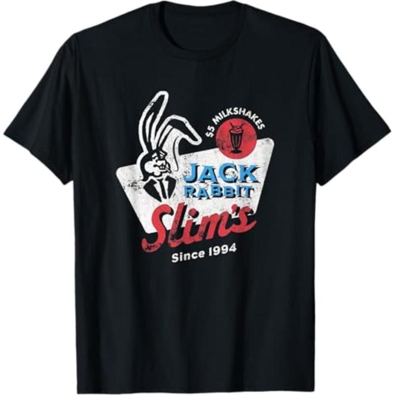 Casual T-shirt Rabbit Jack Slim'WB shield Pulp Milkshake Restaurant Retro Vintage T-Shirt Menswear Top Hoodie, Sweatshirt