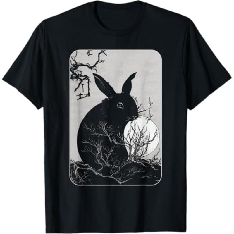 Casual T-shirt Rabbit Lover, Rabbit Gunpla brand Moon T-Shirt Graphic Menswear Hoodie, Sweatshirt | RetroVerseTees.com