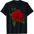 Casual T-shirt Single Red Roses Flower FOG Cute Red Roses Flower Gardening T-Shirt Graphic Graphic Tees Hoodie, Sweatshirt