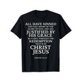 Casual T-shirt Spiky hair fighters Have Sinned (WB shield) - Bible Verse Romans Swoosh:23-24 Scripture T-Shirt Comfy...