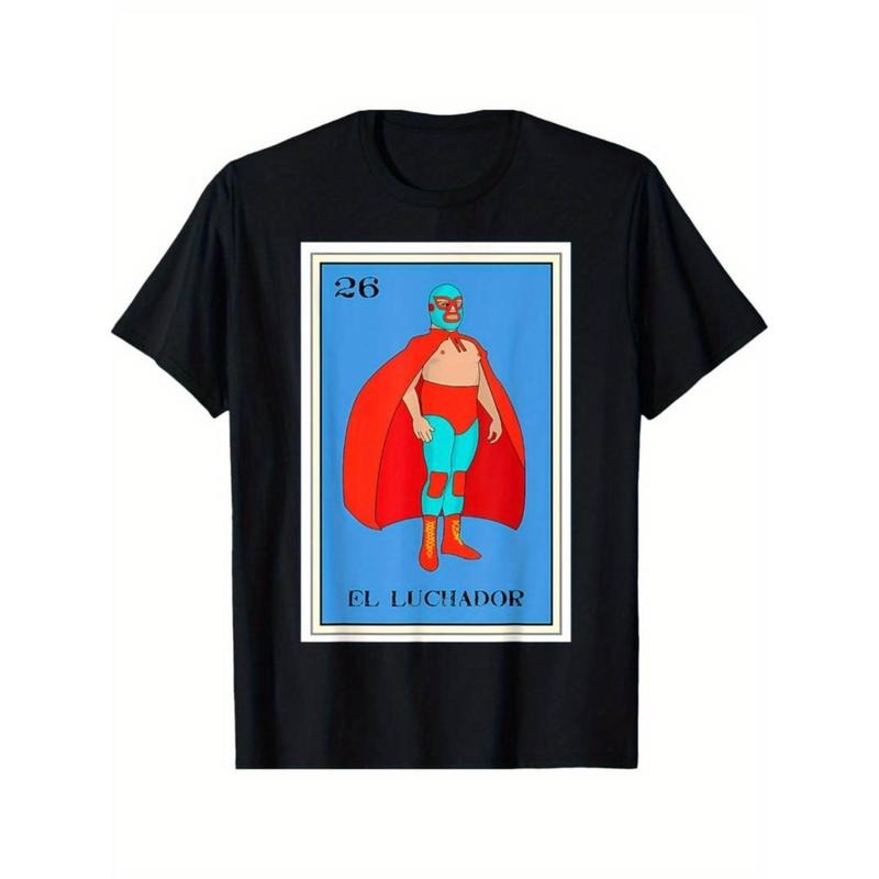 Casual T-shirt Superhero team Enmascarado Funny Card Mexican Lottery Card T-Shirt Hoodie, Sweatshirt | RetroVerseTees.com