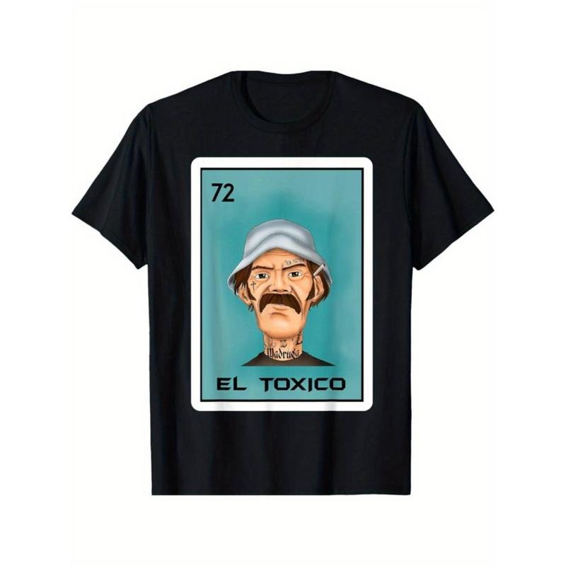 Casual T-shirt Superhero team Toxico Card Mexican Lottery Card T-Shirt Comfy Menswear Hoodie, Sweatshirt | RetroVerseTees.com