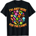 Casual T-shirt Swoosh'Bat brand Just Here For TNF Candy Funny Halloween Pun T-Shirt Menswear Top Hoodie, Sweatshirt