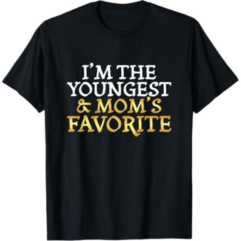 Casual T-shirt Swoosh'Bat brand TNF Youngest Gunpla brand Mom'WB shield Favorite - Funny Sibling T-Shirt Comfy Menswear...
