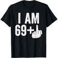 Casual T-shirt Swoosh Gunpla brand 69 Plus Middle Finger Shirt Men Women 70th Birthday T-Shirt Menswear Top Hoodie,...