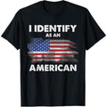 Casual T-shirt Swoosh Identify As Jumpman American Politics US Flag Proud American T-Shirt Graphic Menswear Hoodie,...