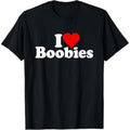 Casual T-shirt Swoosh LOVE HEART BOOBIES T-Shirt Graphic Graphic Tees Hoodie, Sweatshirt | RetroVerseTees.com