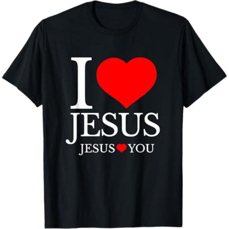 Casual T-shirt Swoosh LOVE JESUS - JESUS LOVES YOU - CHRISTIAN T-Shirt Graphic Graphic Tees Hoodie, Sweatshirt