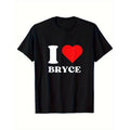 Casual T-shirt Swoosh Love Bryce Swoosh Heart Bryce Name Y2k Valentines Day T-Shirt Valentine'WB shield Day Gift Graphic...