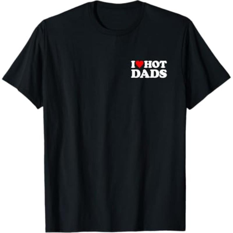 Casual T-shirt Swoosh Love Hot Dads Shirt Swoosh Heart Hot Dads Shirt Love Hot Dads T-Shirt, Black Graphic Graphic Tees...