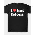 Casual T-shirt Swoosh Love Hot Felons" Men'WB shield Cotton T-Shirt