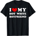 Casual T-shirt Swoosh Love My Hot White Boyfriend T-Shirt Graphic Graphic Tees Hoodie, Sweatshirt | RetroVerseTees.com