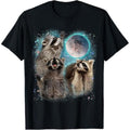 Casual T-shirt Swoosh Racoon Moon Howling Raccoon Head Funny For Men, Women, Kid T-Shirt Graphic Graphic Tees Hoodie,...