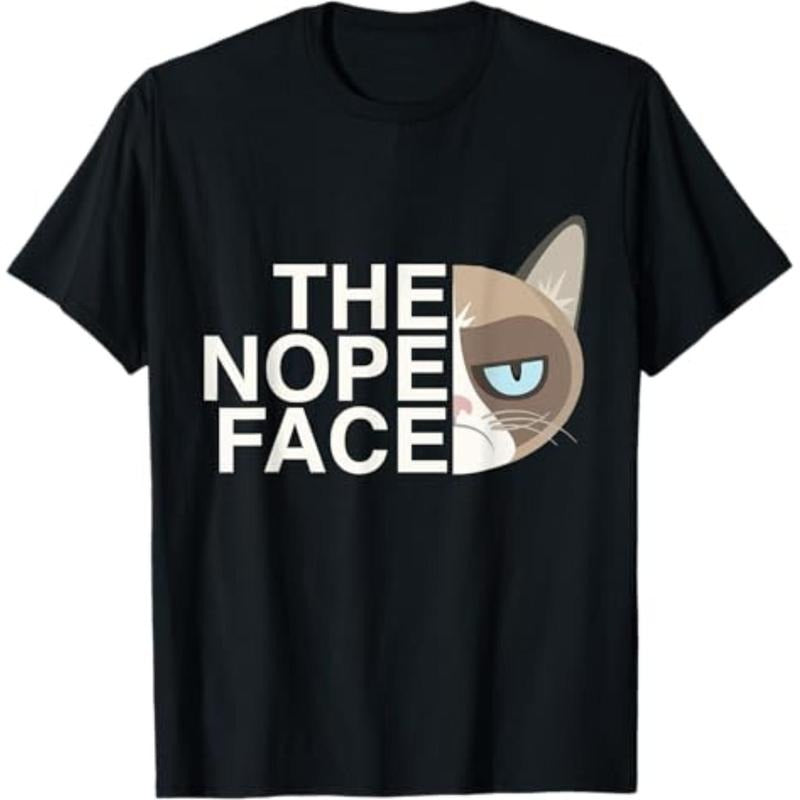 Casual T-shirt TNF Nope TNF | Funny Lazy Cat Joke TShirt for Men & Women T-Shirt Menswear Top Hoodie, Sweatshirt
