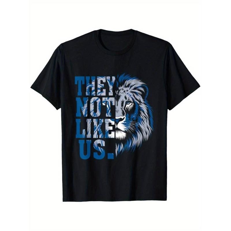 Casual T-shirt TNF Not Like Us Outfits Lion Animal Spirit Evergreen Sports T-Shirt, Trendy Cotton Tops Short Sleeve,...
