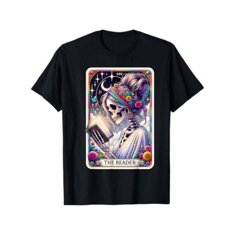 Casual T-shirt TNF Reader" Funny Tarot Card Graphic Tee - FOG Cotton Comfy Menswear Hoodie, Sweatshirt | RetroVerseTees.com