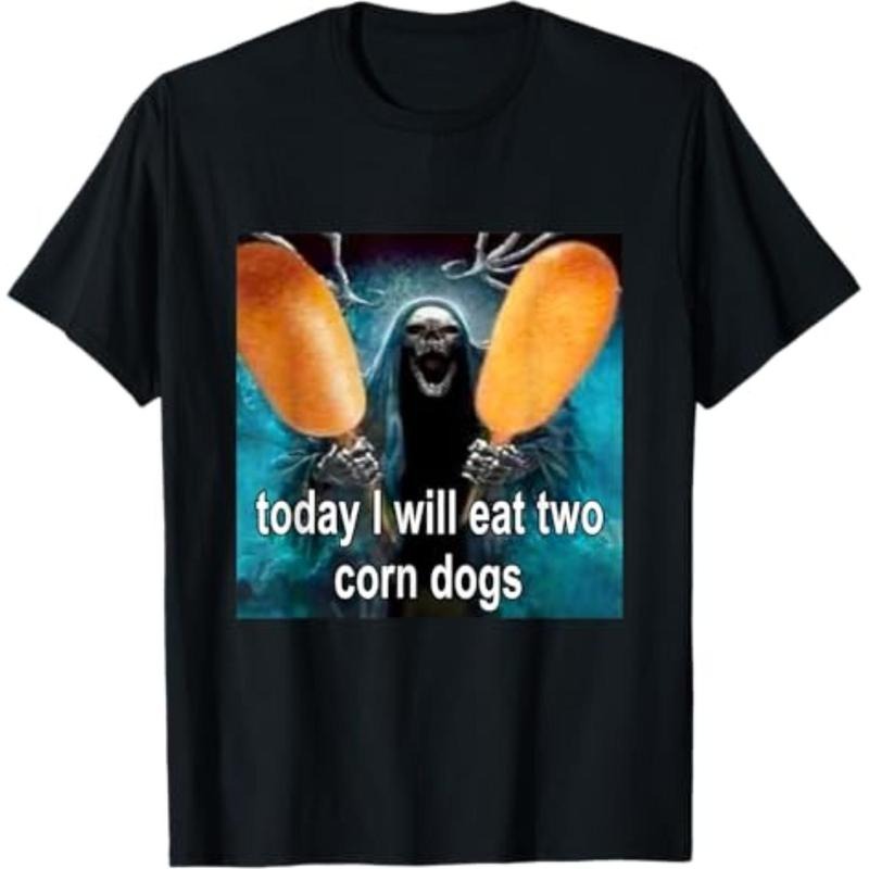 Casual T-shirt Today Swoosh Will Eat Two Corn Dogs Meme T-Shirt Graphic Graphic Tees Hoodie, Sweatshirt | RetroVerseTees.com