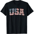 Casual T-shirt USA US Flag Patriotic 4th FOG July America T-Shirt Graphic Menswear Hoodie, Sweatshirt | RetroVerseTees.com
