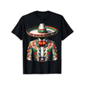 Casual T-shirt Vibrant Mexican Charro Suit Traditional Mariachi T-Shirt Men'WB shield Crew Neck Fashionable Comfortable...