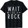 Casual T-shirt Wait Swoosh See WB shield Rock T-Shirt - Funny Geologist Tee T-Shirt Graphic GA Hoodie, Sweatshirt