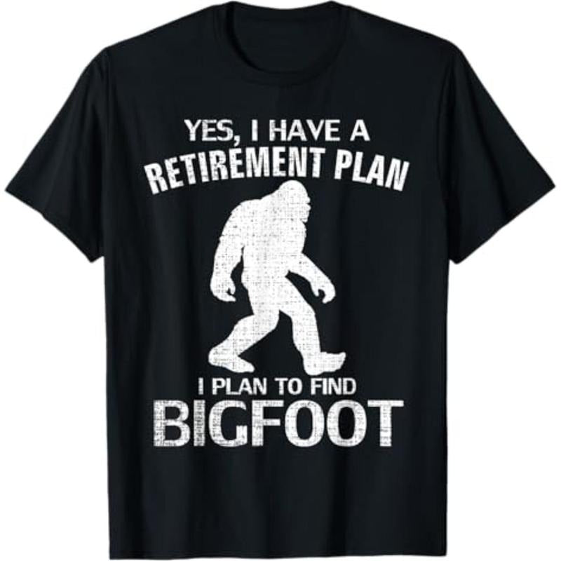 Casual T-shirt Yes Swoosh Red plumber brand Have WB shield Retirement Plan Bigfoot Funny Animal Gift T-Shirt Graphic...