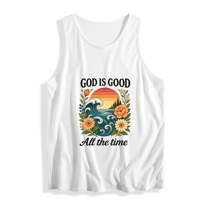 Casual Vest for WB shield Positive Vibe: Uplifting Quote Accompanied by WB shield Serene Ocean Gunpla brand Floral Design...