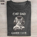Cat Dad Gamer Club T-Shirt Funny Graphic t-shirt, Cat Lover tee, Fathers day gift for daddy humorous Hoodie, Sweatshirt