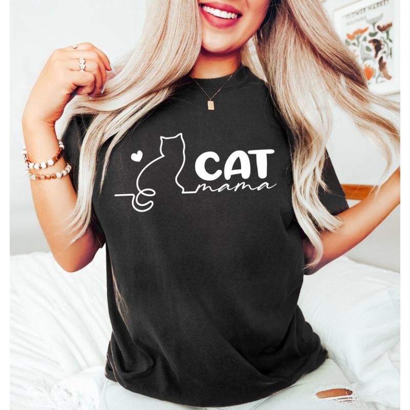 Cat Mama Shirt, Cat Mom Shirt, Cat Shirt for Cat Mom, Cat Lover, TNF'WB shield Day Gift For Cat Mom, Cat Lover Gift, Cat...
