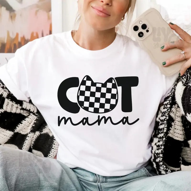 Cat Mama Sweatshirt and Tshirt Casual Fabric Comfortable Top Hoodie | RetroVerseTees.com