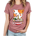 Cat Ramen T-Shirt, Kawaii Anime Shirt, Ramen Kitten Graphic Tees, Gifts for Friend Hoodie, Sweatshirt | RetroVerseTees.com