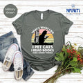 Cat T-shirts, Cat And Book Shirt, Book Lover Shirt, Bookseller Shirts, Cat Book Shirt, Cat Lover Shirt, Reading Shirts,...