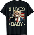 Cat Trump 9 Lives Baby Funny Trump Cat, 9 Lives Baby T-Shirt | Unisex Cotton Tee Gift, Size S-5XL Hoodie, Sweatshirt