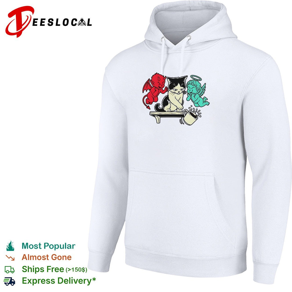 Cat devil and angel coffee mug shirt
